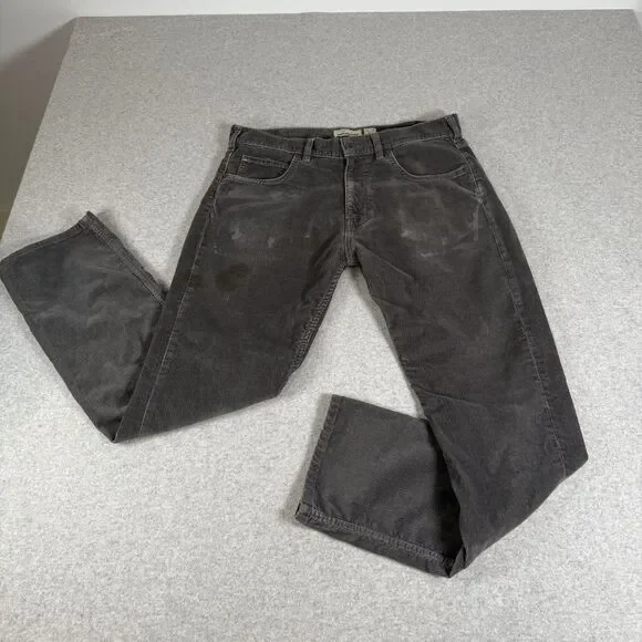 Patagonia‎ Corduroy Pants Men's 32x30 Gray Straight Fit Ironclad Worn Wear